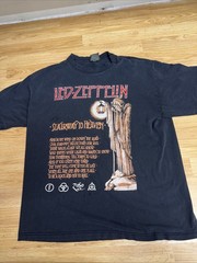 LED Zeppelin Stairway to Heaven Vintage Black Shirt Size X-Large