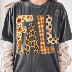 Retro Fall Pumpkin Shirt Distressed Varsity Autumn Graphic Tee