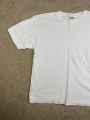 Vintage Old Navy Basic T-Shirt Mens XL Ribbed Knit Crewneck Solid White