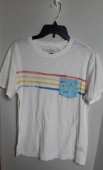 Allegiant True To Form Mens Crew Neck T Shirt Pocket Tee Size L White Beachy