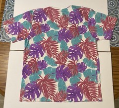 Lot 2 CSG men’s T Shirts heathered Purple & Floral Leaf Print summer Size XL