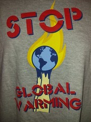 New Stop Global Warming T Shirt Mens Medium Earth Gray Common Threads