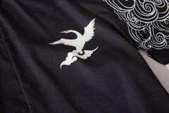 Niepce Streetwear Japanese Black Kimono Graphic Tee Samurai Short Sleeves Shirt