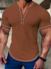 Men’s Muscle V-Neck T Shirt Short Sleeve Shirt Gym Workout Athletic Tee Shirts