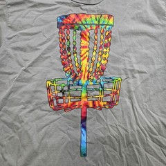 Disc Golf Rainbow Target Hole Tie Dye Graphic Tee Men’s 2XL T-Shirt