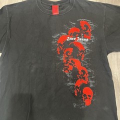 Vintage Y2K Jnco Jeans Black Skull Tattoo Skate Shirt Men’s X Large XL