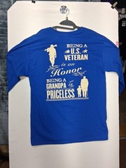 Veteran Shirt, Being a Veteran Is an Honor Being a Grandpa Is a Priceless size L
