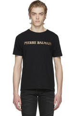 Pierre Balmain Mens Iconic Top Logoshirt Gold Logo Shirt Kurzarm T-Shirt 48 M