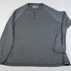 Faherty Cloud Cotton Henley Shirt Men XL Charcoal Gray Pullover Pima Cotton Soft