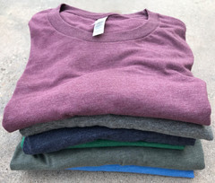 6 Pack 2XL shirt’s 5 Bella Canvas CVC3001 & 1 Blue AllMade, Assortment of Colors