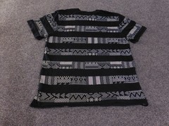 Nike Shirt Mens XL Black White Geometric Pattern Athletic Tee Pocket Streetwear