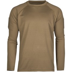 Mil-Tec Tactical Long Sleeve Quick Dry Mens Shirt Outdoor Hunting Dark Coyote