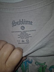 Sublime Y2K Inspired Floral Mushroom Head Tee Shirt with Song Title Back Size XL