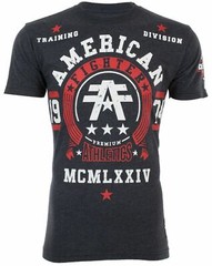 AMERICAN FIGHTER Dalton Black Red Athletic Mens Crewneck T-shirt S-3XL NWT