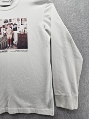 Helmut Lang Shirt Mens XL White Adrienne Salinger Photo Graphic Long Sleeve Tee