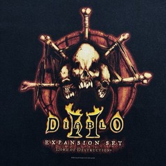 Vintage 2001 Diablo 2 Lord Of Destruction Expansion Set Promo Video Game Tee 00s