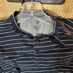 Berkeley Jensen Mens sz large short sleeve Henley pullover Blue Stipe Lesotho ZA