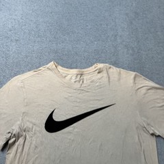 Nike T Shirt Mens Medium Beige Just Do It Performance Classic Sports Adult