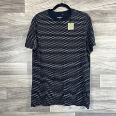 Goodfellow & Co. T-Shirt Men’s M Navy Diamond Print Cotton Standard Fit Pullover