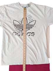 Adidas Originals Trefoil Logo T Shirt Mens Small Ivory White Graphic Tee