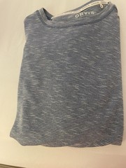 Orvis Men’s Shirt Heather Blue/ Grey Long Sleeve Pullover Chest 48 XL EUC
