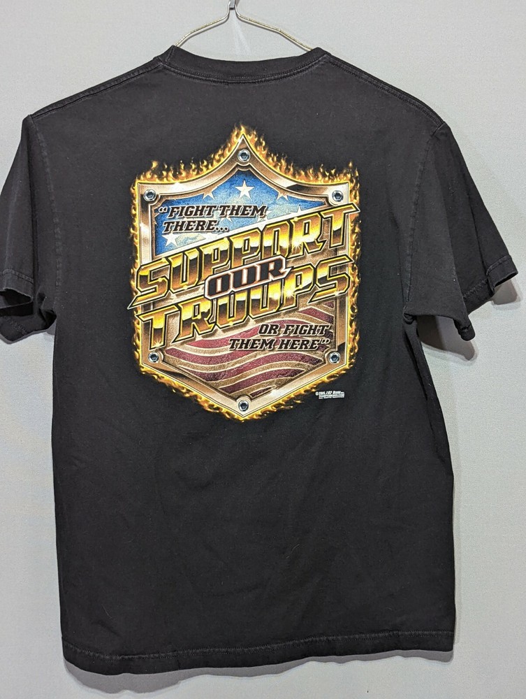 Y2K 7.62 Design Support Our Troops Or Fight Over There Military T-shirt SZ Large