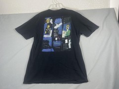 Basquiat T Shirt Mens Large Black Crown Logo Jazz Art Colorful Back Print