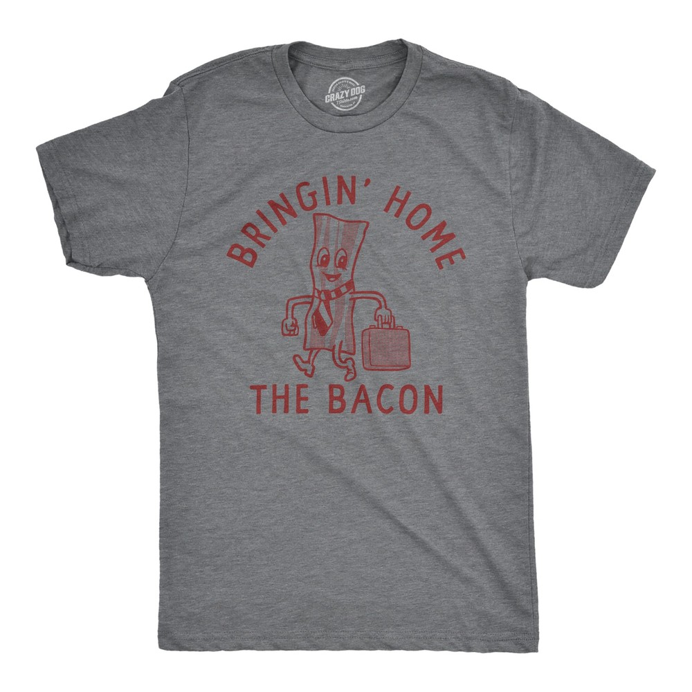 Mens Bringing Home The Bacon T Shirt Funny Office Job Business Man Money Joke