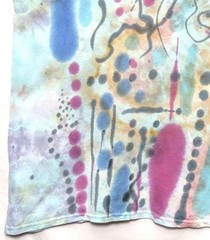 Handmade Tie Dye New York Street Art Abstract Design XL Tee Shirt 22″ W X 30″ L