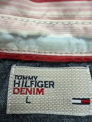 Tommy Hilfiger Denim Boys Shirt Multicolor Striped Button Up Size L New