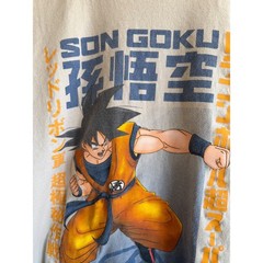 Dragon Ball Super Super Hero Son Goku Graphic Tee Cream Grey Mens Large