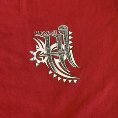 Vintage Hawaii Shirt Men Medium Red Y2K Streetwear Lightweight Workout Gym Tee