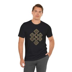 Tibetan Endless Knot T-Shirt | Buddhist Eternal Luck Symbol Unisex Tee Shirt