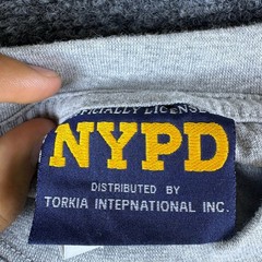 NYPD Police Department New York City Graphic T-Shirt Gray XL Torkia 2006