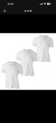 Sada Crew-Neck T-shirt Short-sleeve (3pc) 100% Cotton. Size M
