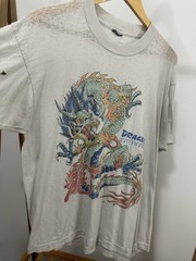 VTG Oriental Dragon California Chinatown Super Thrashed Paper Thin Worn T-Shirt
