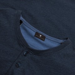 Left Coast Tee NWOT Reversible Long Sleeve Henley T-Shirt Size L in Blue Cotton