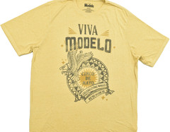 Lucky Brand Men’s Modelo Luchador Yellow Short Sleeve Crew Neck Size 2XLT NEW