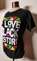I Love Black History Vintage Distressed Grunge Graphic T Shirt XL Oversized Fit