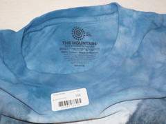 The MOUNTAIN Black COW Face BLUE Hand Dyed Graphic T-Shirt 100% Cotton 2XL (NWT)