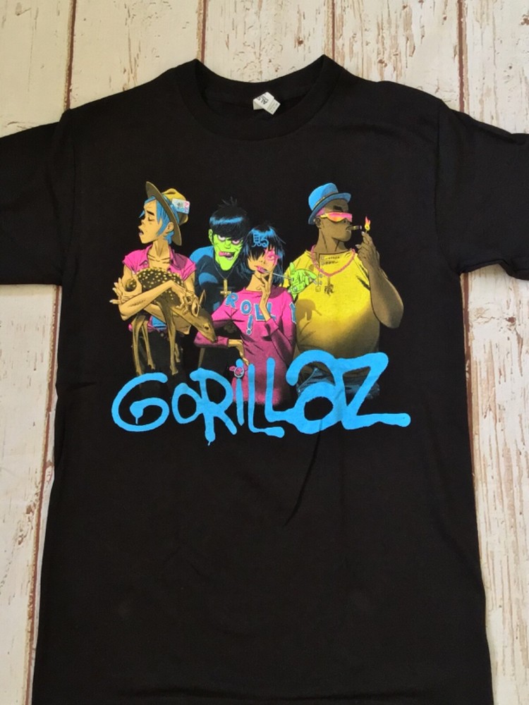 NEW- GORILLAZ – Colorful logo T-SHIRT