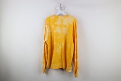 Vintage 90s Champion Mens Large Spell Out Acid Wash Long Sleeve T-Shirt Yellow