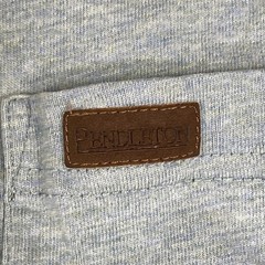 Pendleton Pocket T-Shirt Mens XL Blue Leather Logo XXL 100% Cotton Short Sleeve