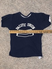 Vtg 70s Champion Reversible Double Face College P.E. Gym T Shirt Sz S Blue Bar