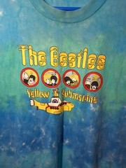 Rare Graphic THE BEATLES Yellow Submarine-Liquid Blue Tag Tie Dye ShIrt Size XL