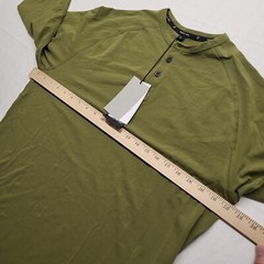 Public Rec Mens Henley Shirt Go To Large Slim Green Performance Academia Preppy