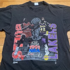 Vintage 1991 NBA Finals Bulls Lakers Salem T-Shirt Jordan Magic NBA 90s Men’s L