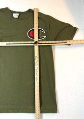 Champion Y2K TShirt Mens LG Green Big C Embroidered Logo Graphic Tee Streetwear