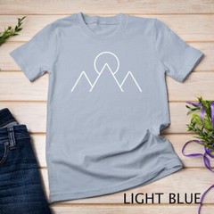 Mountain Nature Minimal Geometric Hiking Camping Hiker Gift Unisex T-shirt