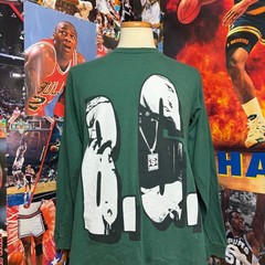 Vintage 90s BG Cash Money Millionaires Long Sleeve Shirt Green Rap Tee Sz Large